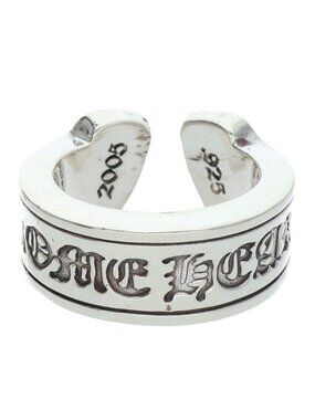 Chrome Hearts LG Scroll Label Silver Ring